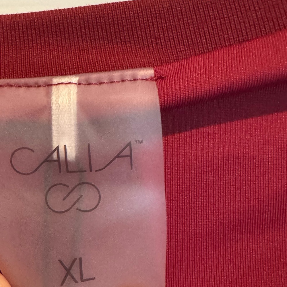 CALIA Elegant Long Sleeve cut out Crop support Top in Deep Red - Picture 5 of 5